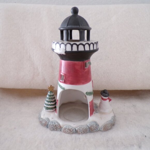 LAST DAY SUNDAY Yankee Candle Christmas Lighthouse Snowman Christmas - Picture 5 of 6